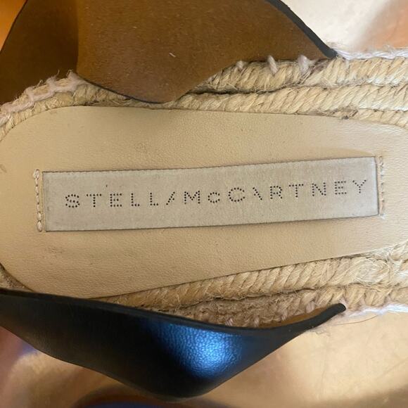 Stella McCartney Black White Tan Blue Espadrilles Ankle Strap  6.5 - Picture 3 of 16